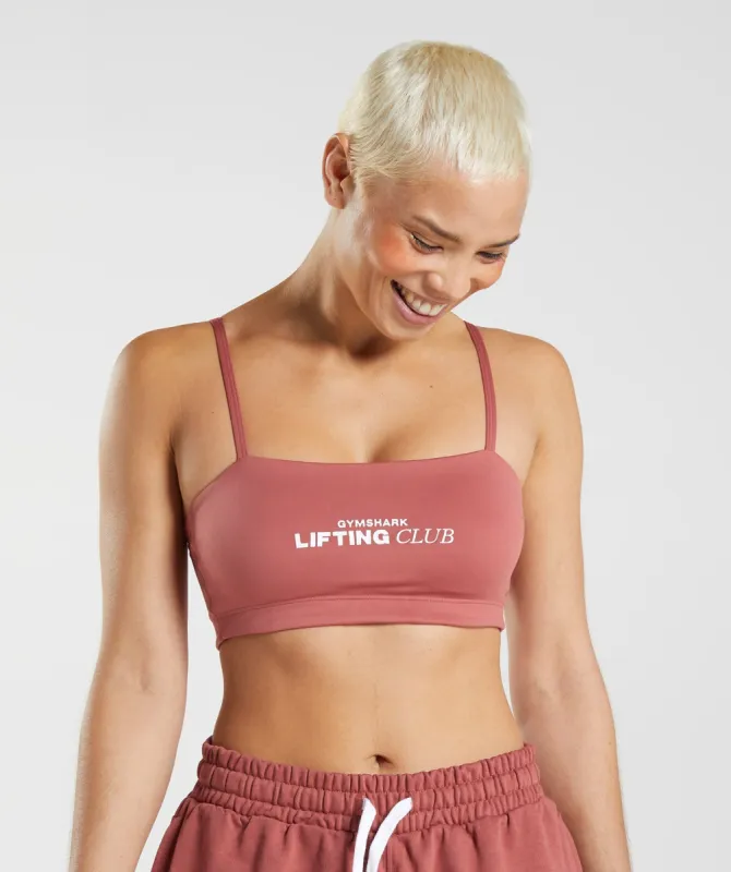 Gymshark Social Club Bandeau - Rose Brown sold by Gymshark