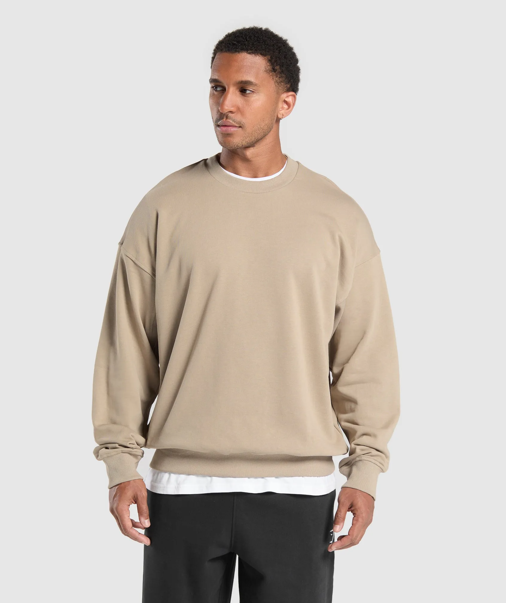 Gymshark Rest Day Essentials Crew - Sand Brown sold by Gymshark