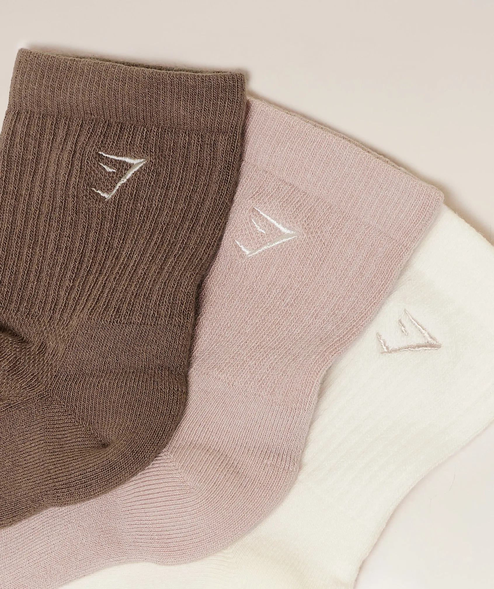 Gymshark Lattes and Lunges Multi Graphic Midi 3pk - Soft White/Muted Pink/Soft Brown sold by Gymshark product image thumbnail 2