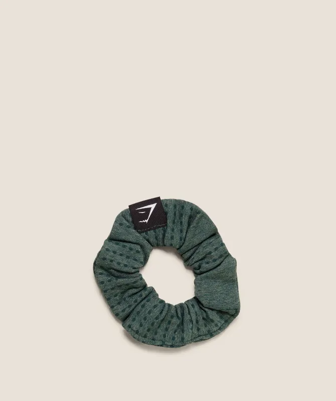 Gymshark Vital Scrunchie - Obsidian Green Marl sold by Gymshark