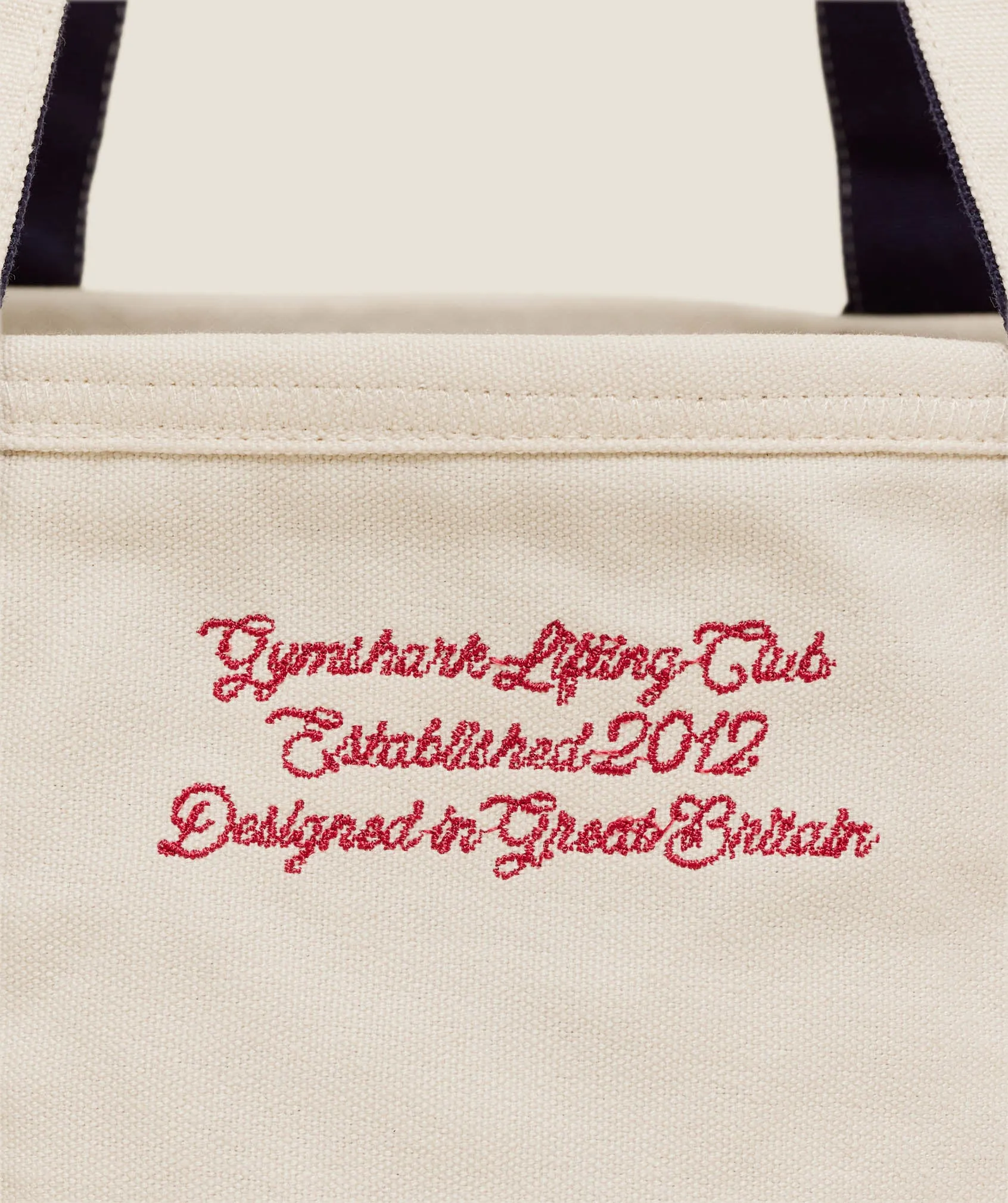 Gymshark Collegiate Mini Tote Bag - Heavy Blue/Oat White/Athletic Burgundy sold by Gymshark product image thumbnail 5