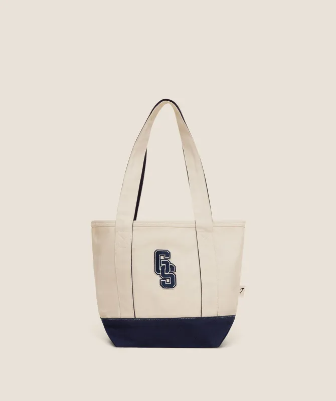 Gymshark Collegiate Mini Tote Bag - Heavy Blue/Oat White/Athletic Burgundy sold by Gymshark