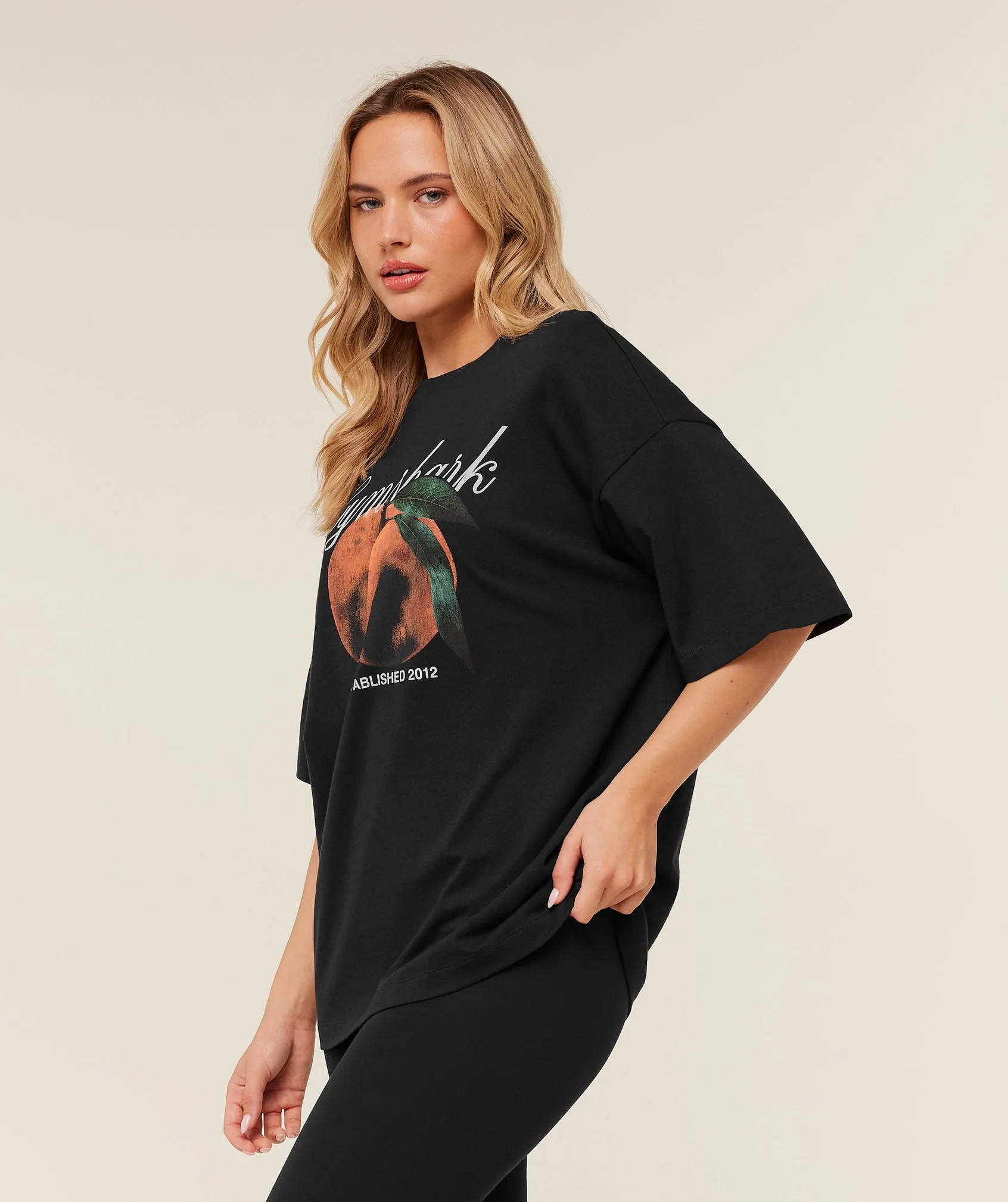Gymshark Juicy Peach Long Sleeve T-Shirt - Black sold by Gymshark product image thumbnail 3