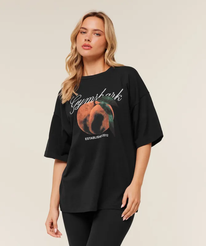 Gymshark Juicy Peach Long Sleeve T-Shirt - Black sold by Gymshark