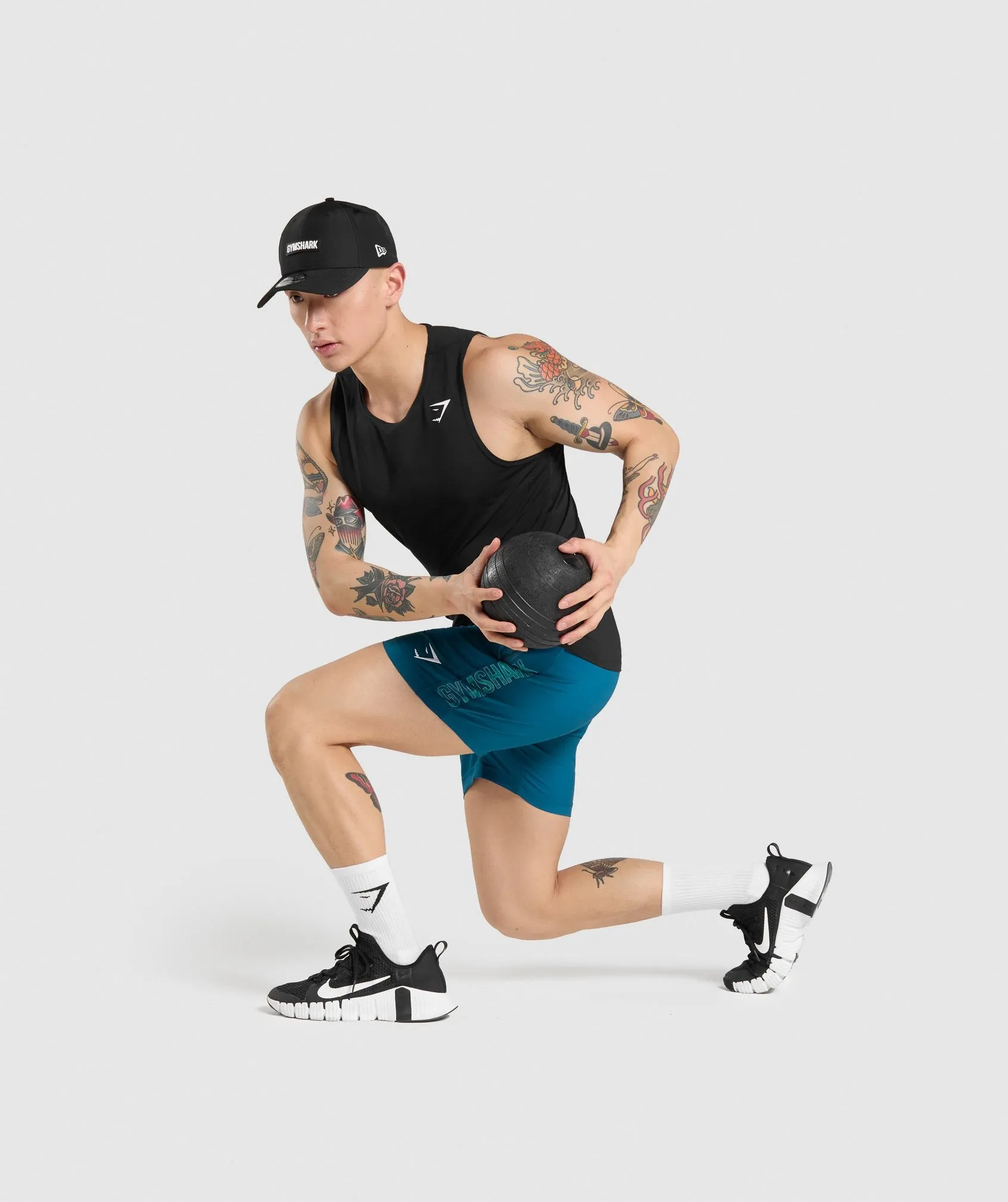 Gymshark Graphic Sport Shorts - Teal sold by Gymshark product image thumbnail 4