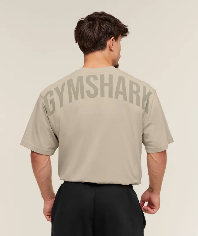 Gymshark Power T-Shirt - Mushroom Grey sold by Gymshark