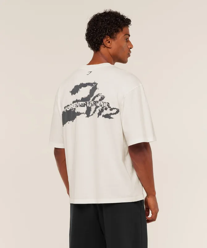 Gymshark Forever Striving T-Shirt - Soft White sold by Gymshark