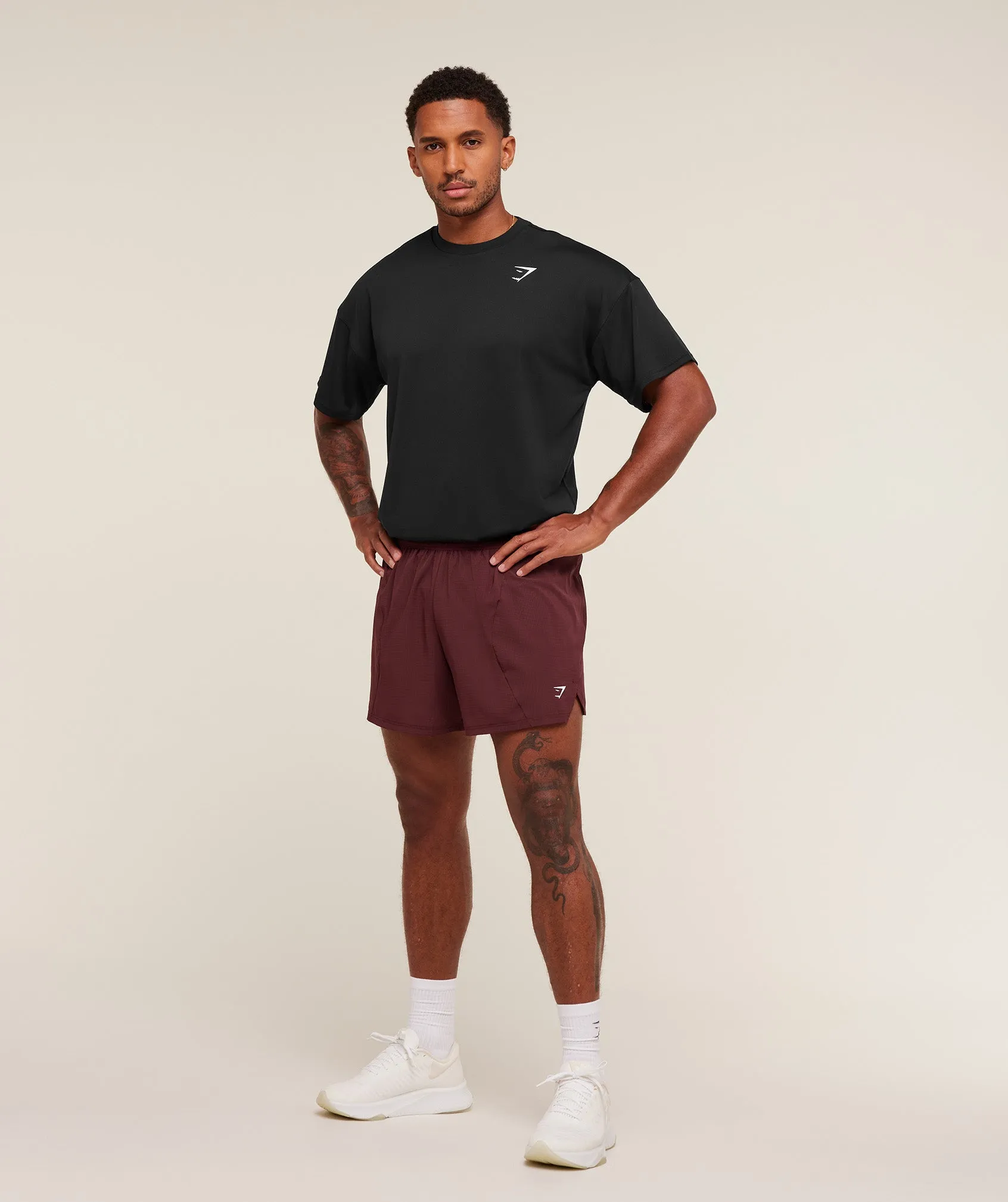 Gymshark Running 5" Shorts - Rich Maroon sold by Gymshark product image thumbnail 4