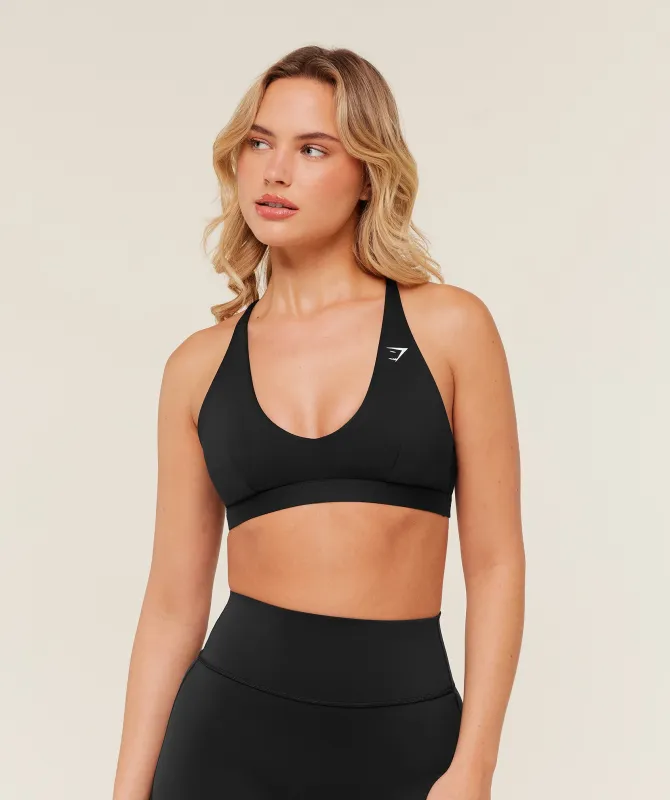 Gymshark Flow Light Support Sports Bra - GS Black sold by Gymshark