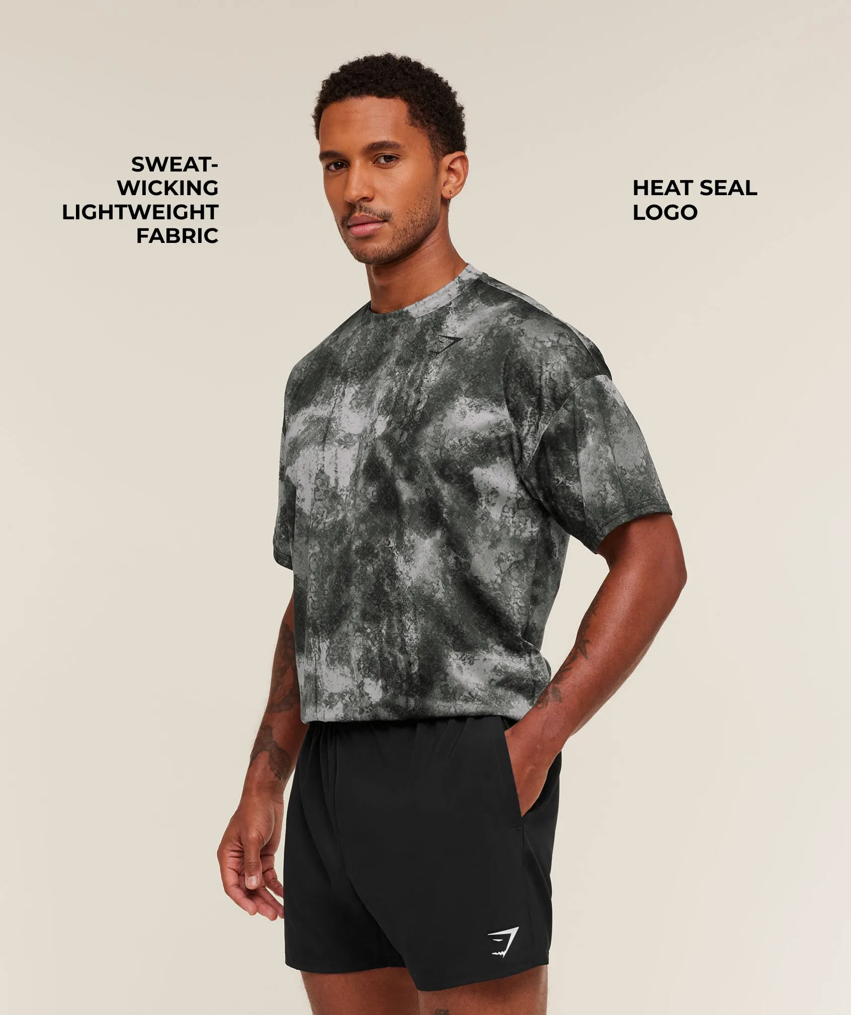 Gymshark Arrival Oversized T-Shirt - Smokey Grey sold by Gymshark product image thumbnail 2
