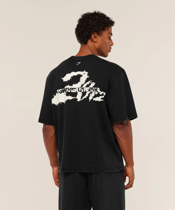 Gymshark Forever Striving T-Shirt - Black sold by Gymshark