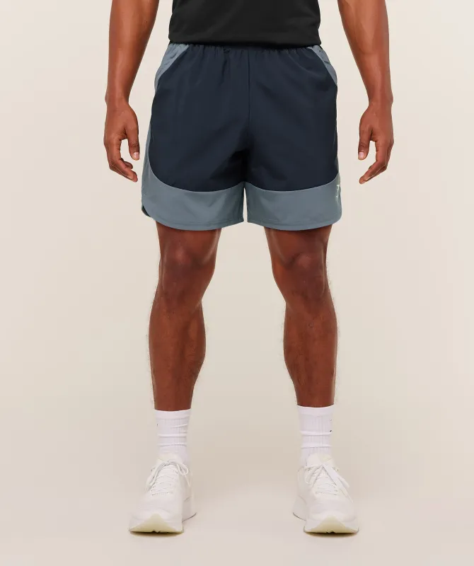 Gymshark Sport 25 Block 7" Shorts - Athletic Blue/Light Grey made by Gymshark