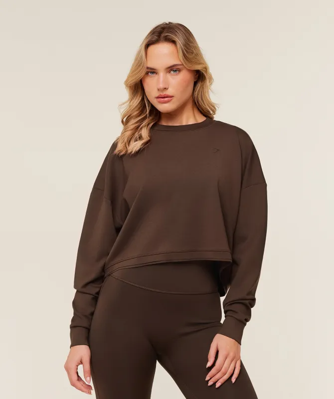 Gymshark Flow Long Sleeve Top - Archive Brown sold by Gymshark