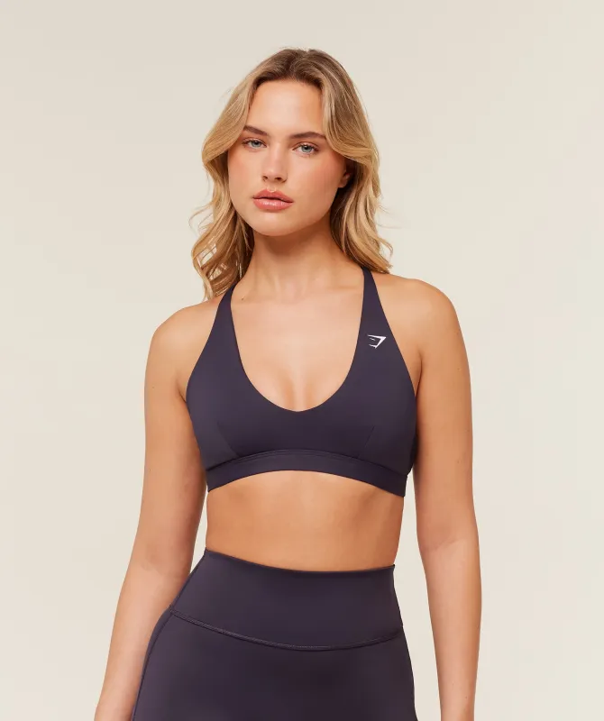 Gymshark Flow Light Support Sports Bra - Midnight Purple sold by Gymshark