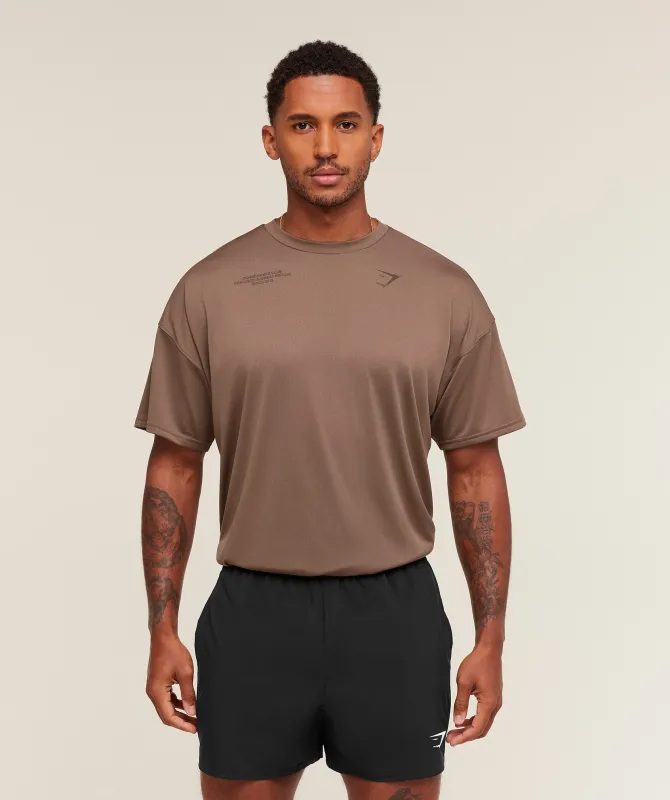 Gymshark Conditioning Club Oversized T-Shirt - Soft Brown/Archive Brown sold by Gymshark
