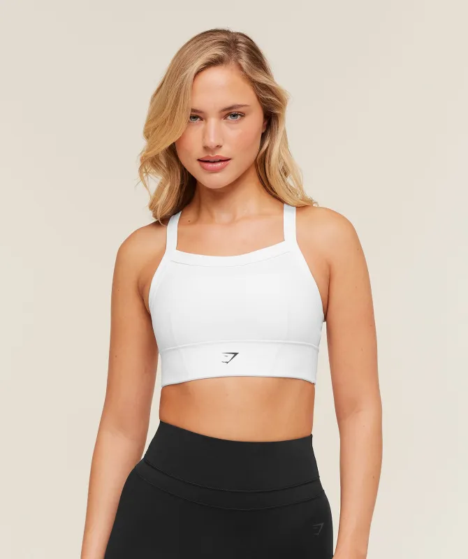 Gymshark Compression Sports Bra - GS White sold by Gymshark