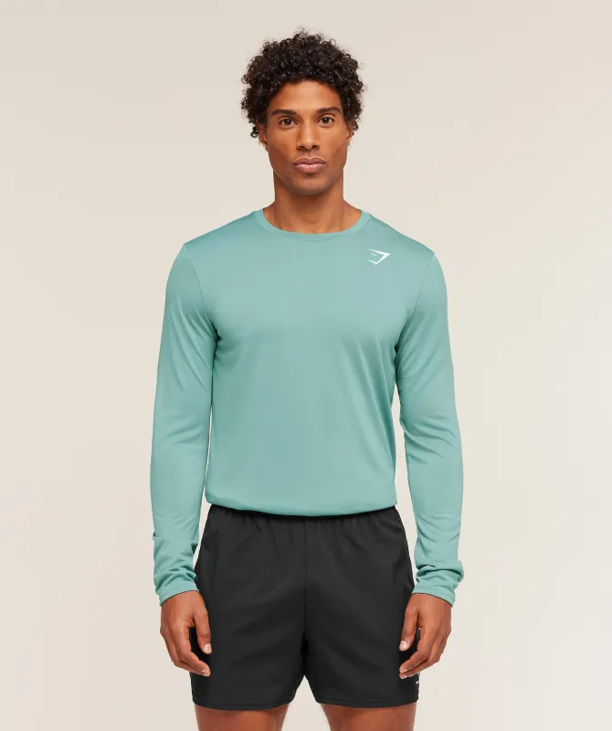 Gymshark Arrival Long Sleeve T-Shirt - Muted Teal sold by Gymshark