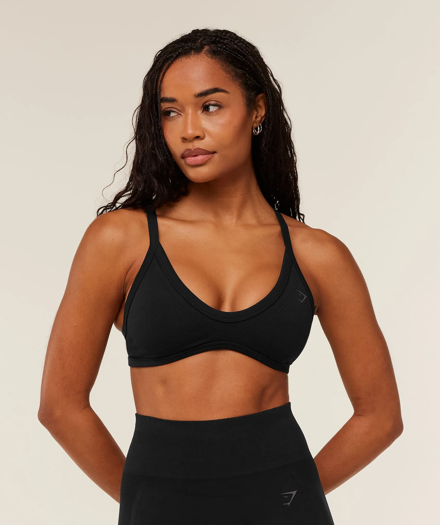 Gymshark Energise Seamless Sports Bra - Black sold by Gymshark