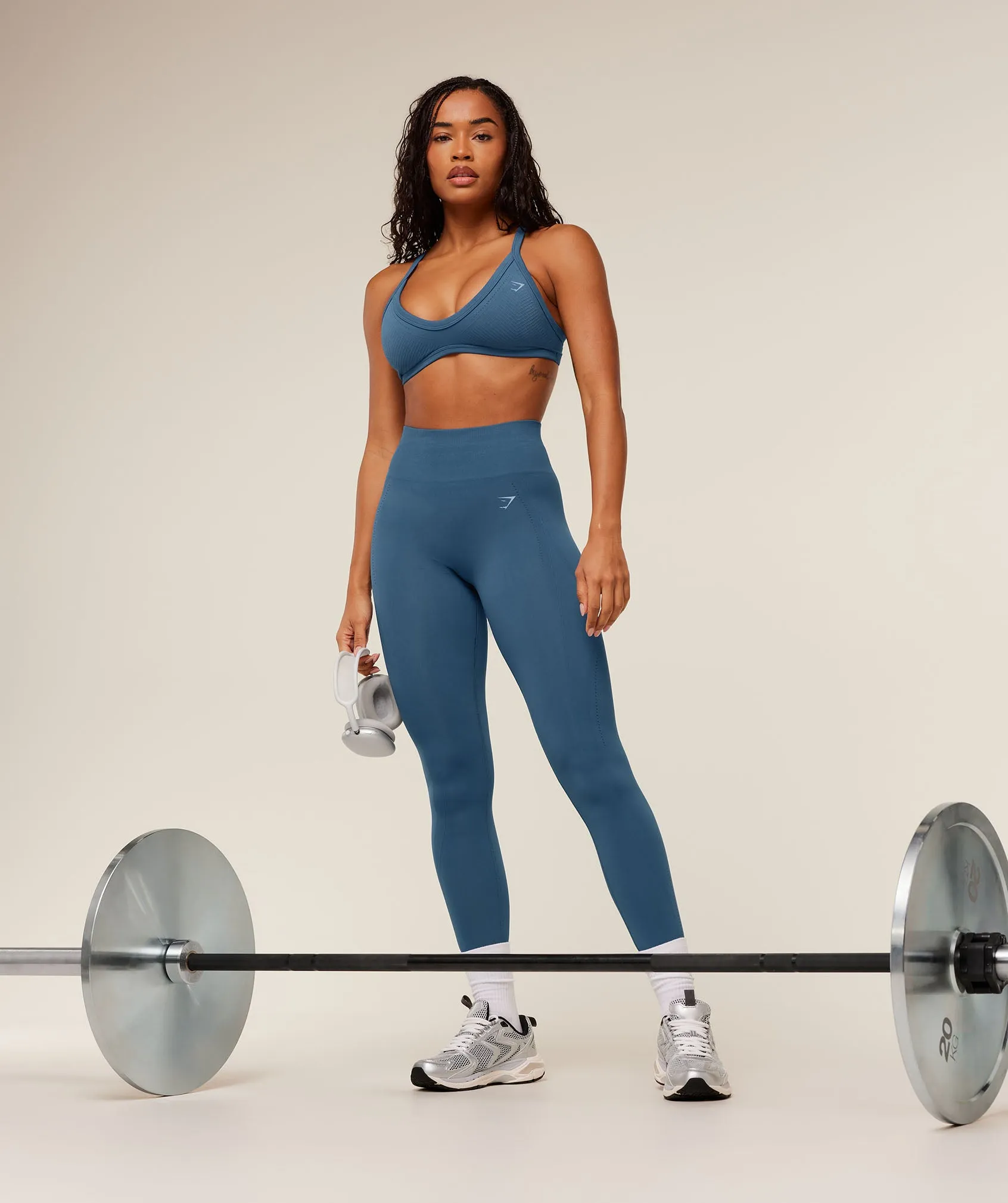 Gymshark Energise Seamless Sports Bra - Compound Blue sold by Gymshark product image thumbnail 3