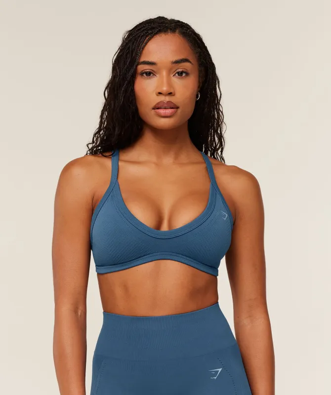 Gymshark Energise Seamless Sports Bra - Compound Blue made by Gymshark