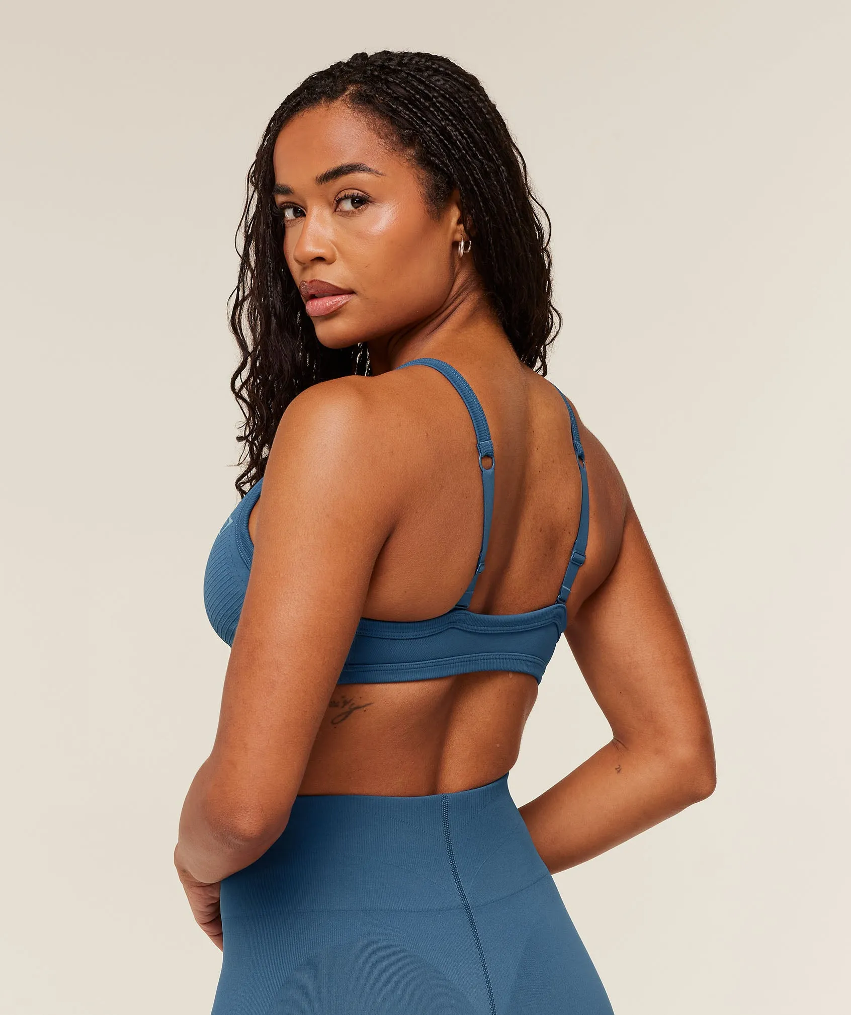 Gymshark Energise Seamless Sports Bra - Compound Blue sold by Gymshark product image thumbnail 4