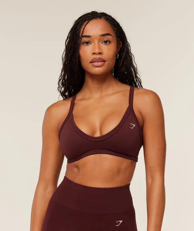 Gymshark Energise Seamless Sports Bra - Rich Maroon made by Gymshark