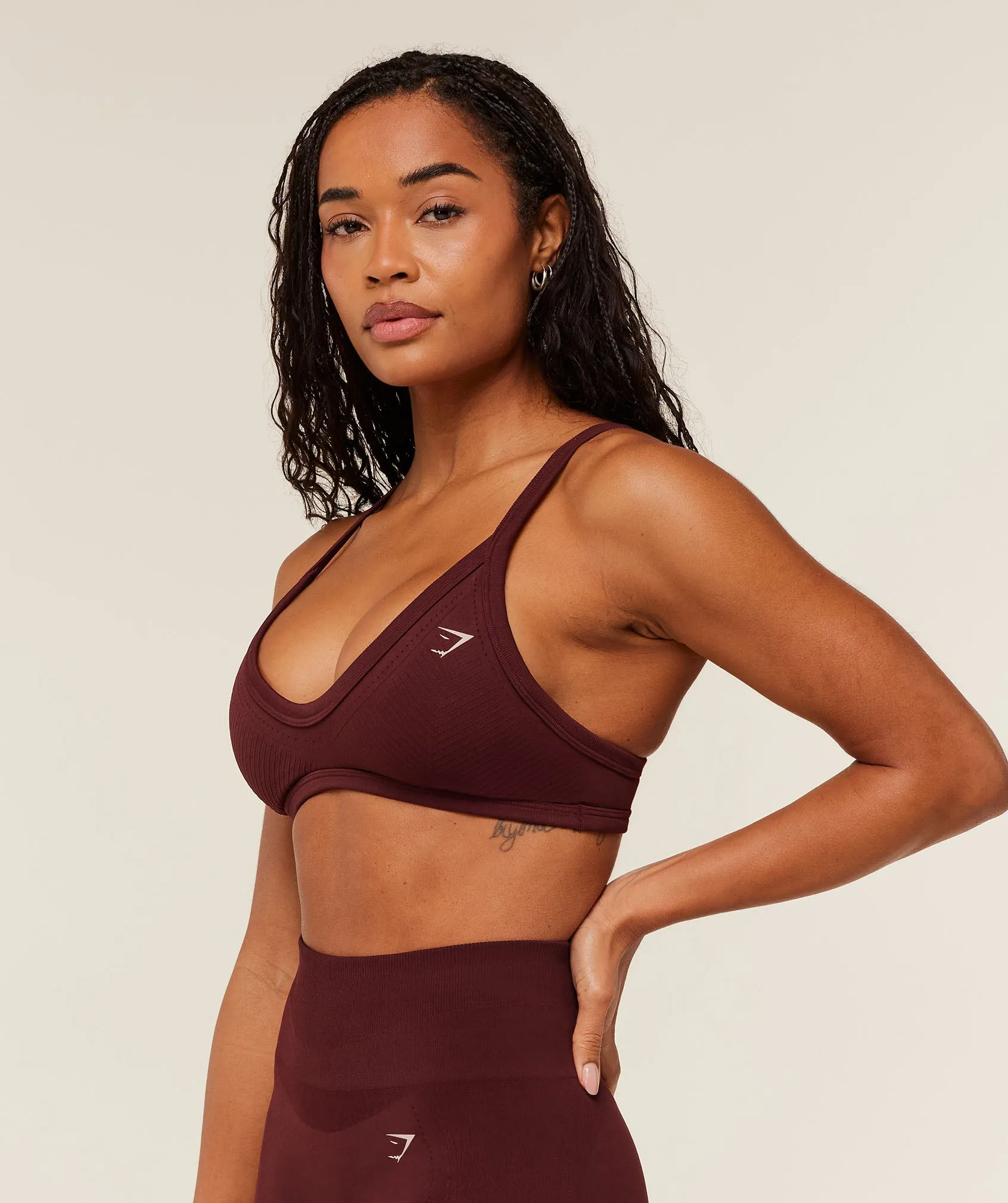 Gymshark Energise Seamless Sports Bra - Rich Maroon sold by Gymshark product image thumbnail 5
