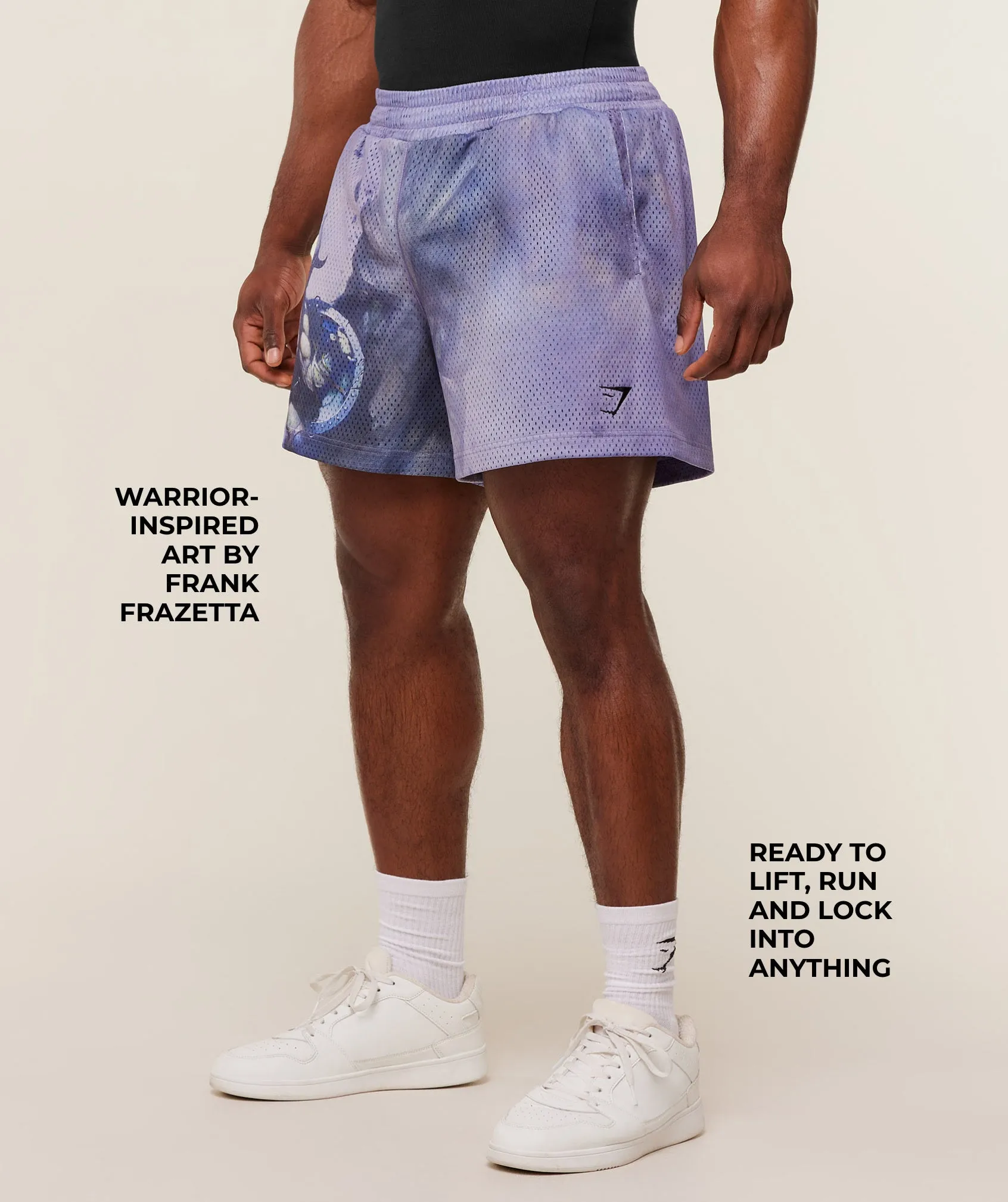 Gymshark Power x Frazetta Graphic Shorts - Steady Purple sold by Gymshark product image thumbnail 3