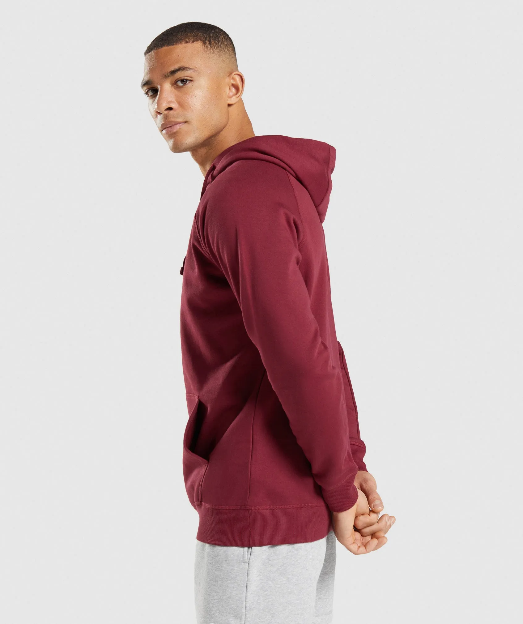 Gymshark Crest Hoodie - Burgundy Red sold by Gymshark product image thumbnail 3