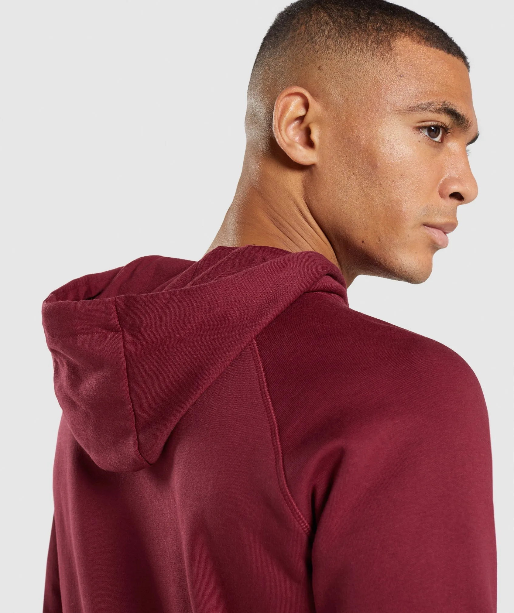 Gymshark Crest Hoodie - Burgundy Red sold by Gymshark product image thumbnail 5