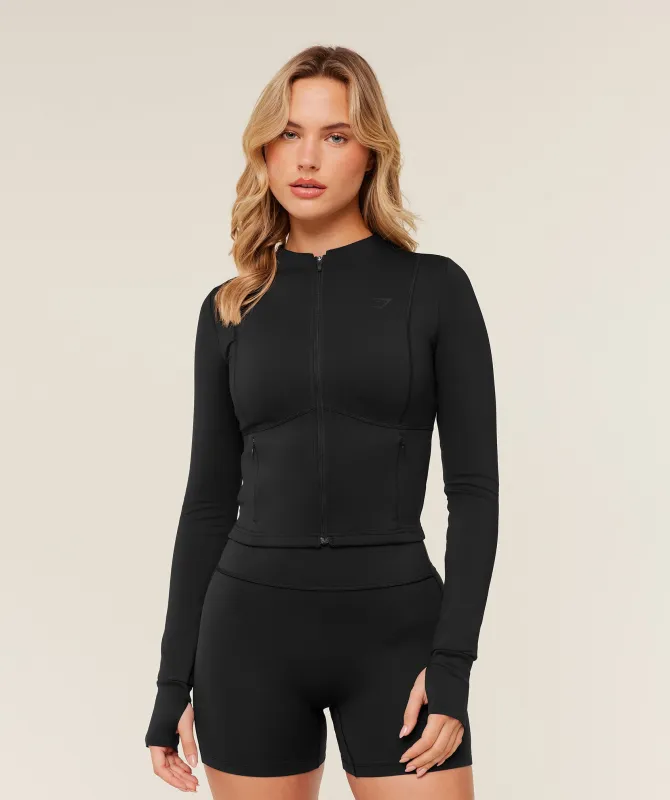 Gymshark Flow Zip Up Jacket - GS Black sold by Gymshark