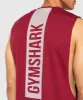 Gymshark Bold Drop Arm Tank - Burgundy sold by Gymshark