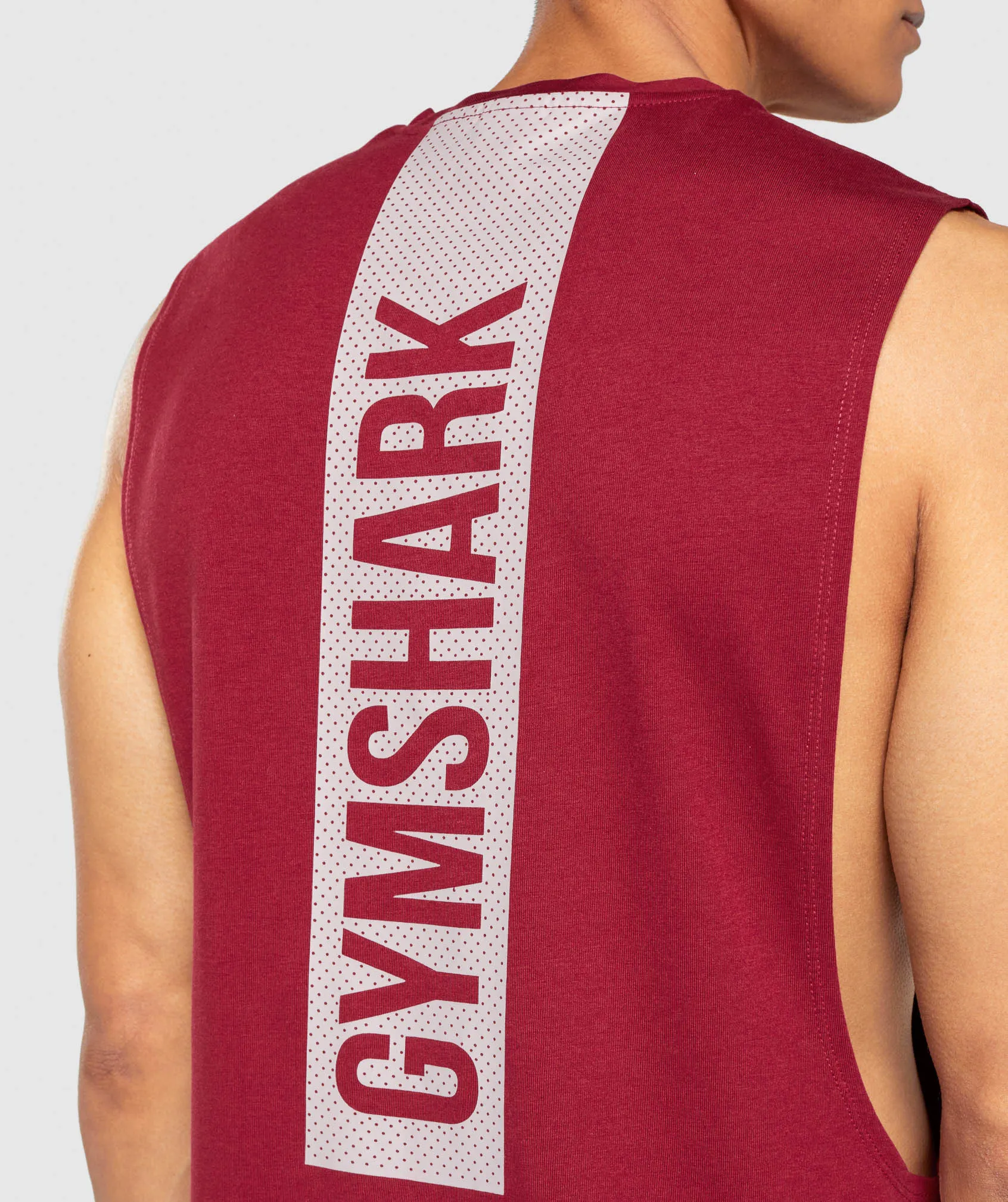 Gymshark Bold Drop Arm Tank - Burgundy sold by Gymshark product image thumbnail 5