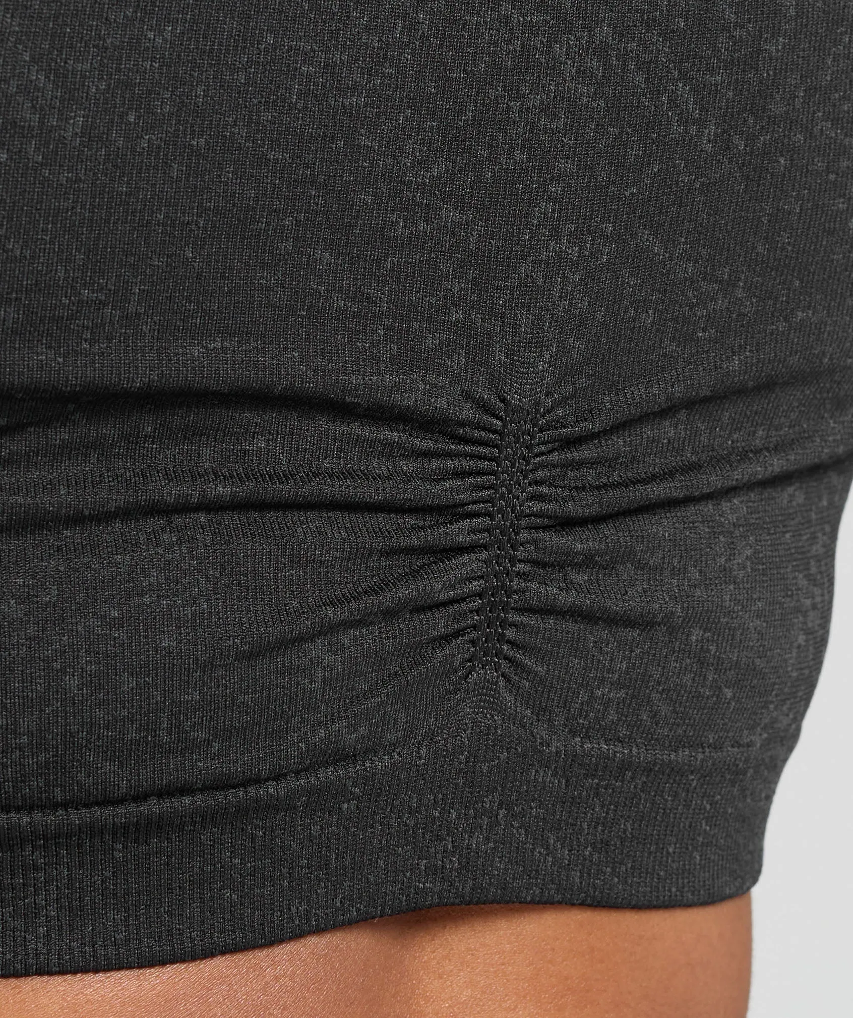 Gymshark Adapt Fleck Seamless Long Sleeve Crop Top - Mineral | Black sold by Gymshark product image thumbnail 5
