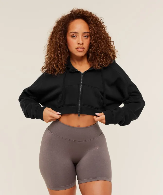 Gymshark Pump Zip Through Hoodie - Black/Wash made by Gymshark