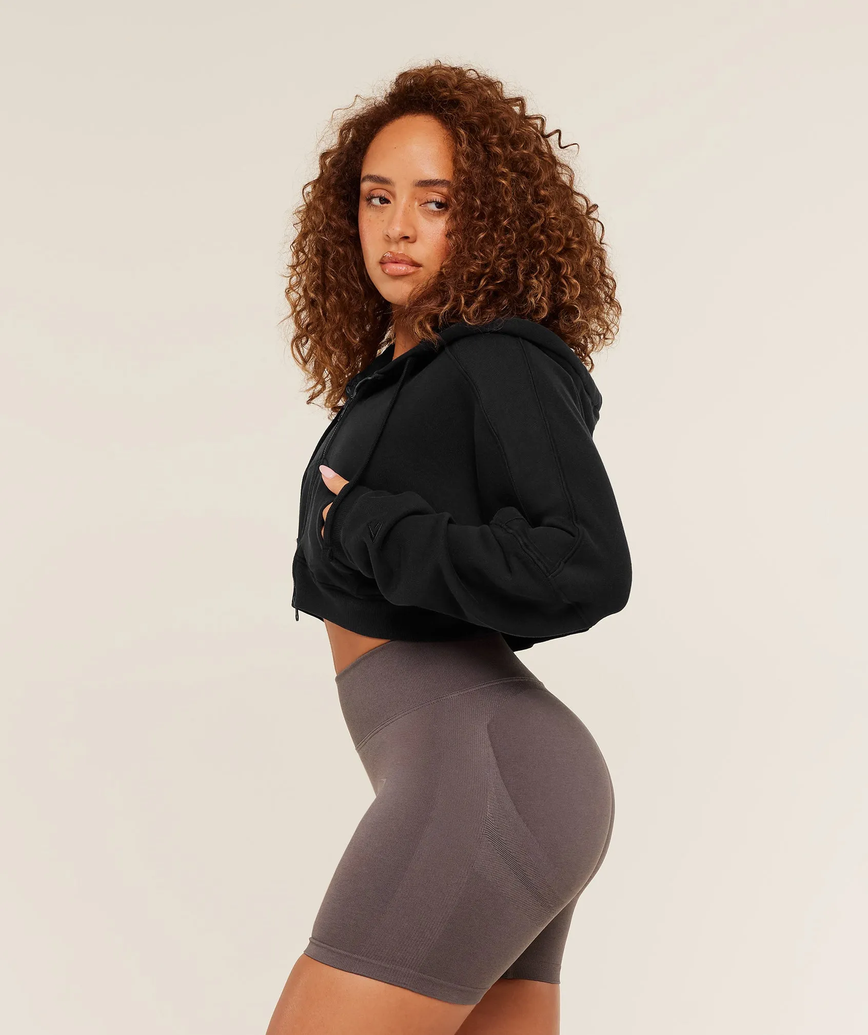 Gymshark Pump Zip Through Hoodie - Black/Wash sold by Gymshark product image thumbnail 3