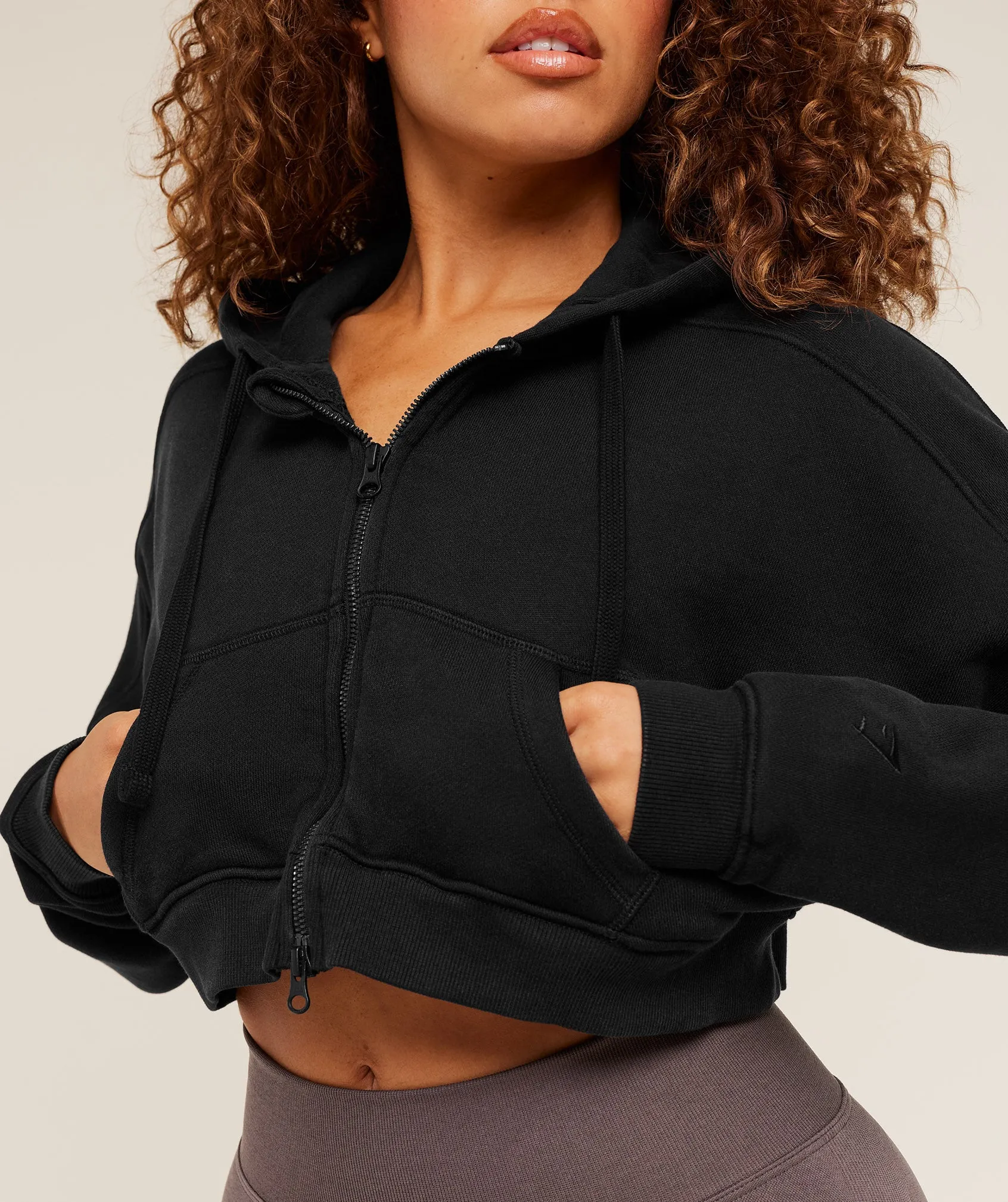 Gymshark Pump Zip Through Hoodie - Black/Wash sold by Gymshark product image thumbnail 5
