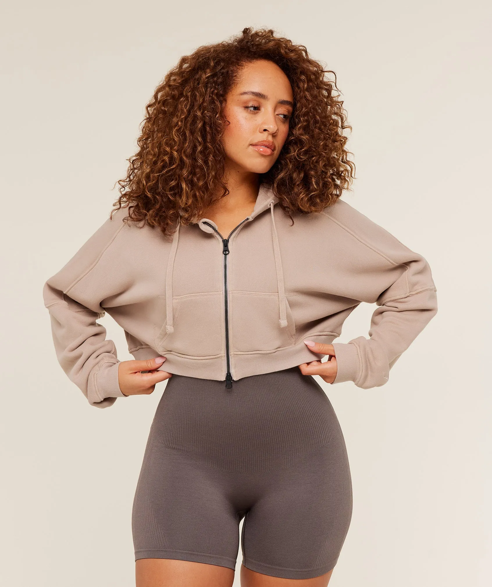 Gymshark Pump Zip Through Hoodie - GS Dusk Pink/WASH sold by Gymshark