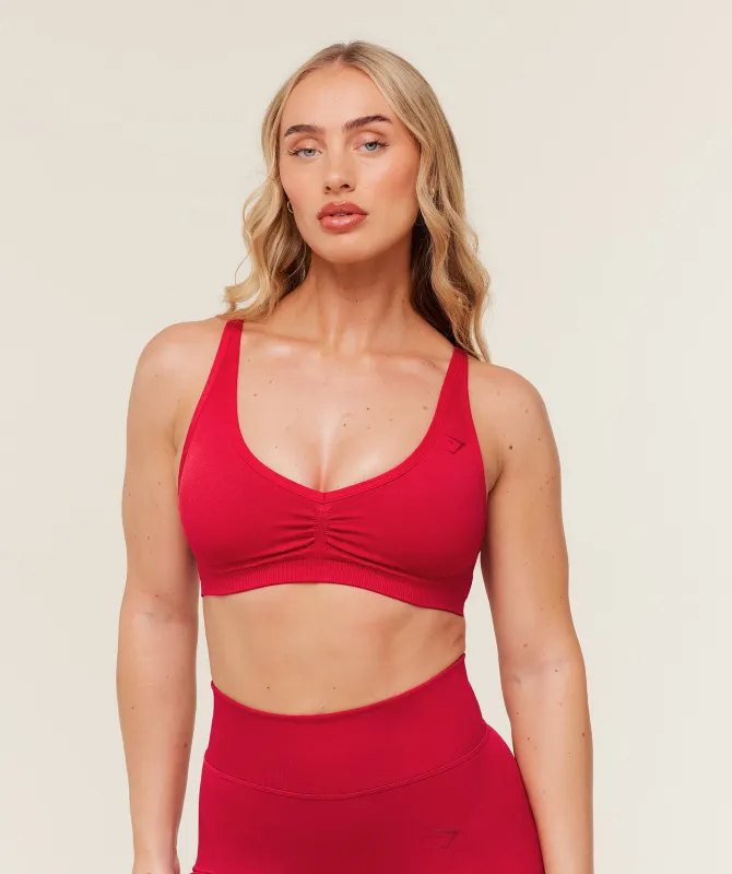Gymshark Lift Seamless Sports Bra - Carmine Red sold by Gymshark