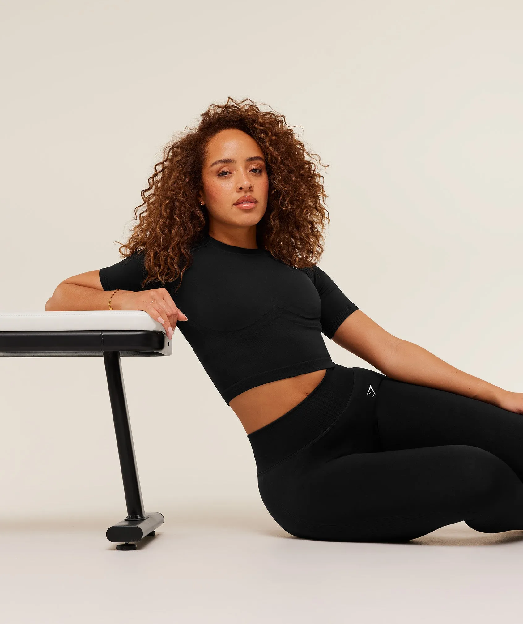 Gymshark Lift Seamless Short Sleeve Top - Black Marl sold by Gymshark product image thumbnail 5