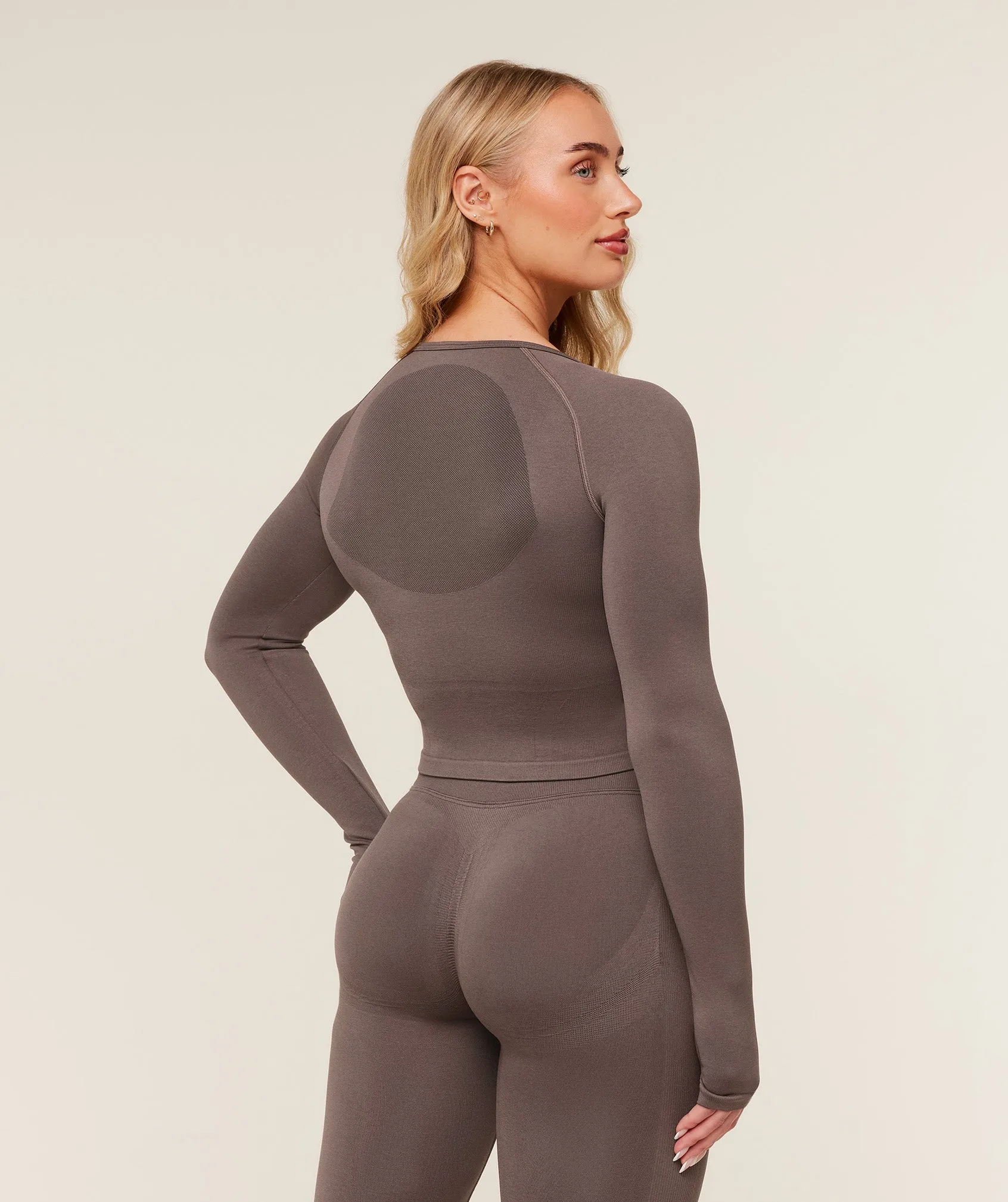 Gymshark Lift Seamless Jacket - Cool Brown sold by Gymshark product image thumbnail 4