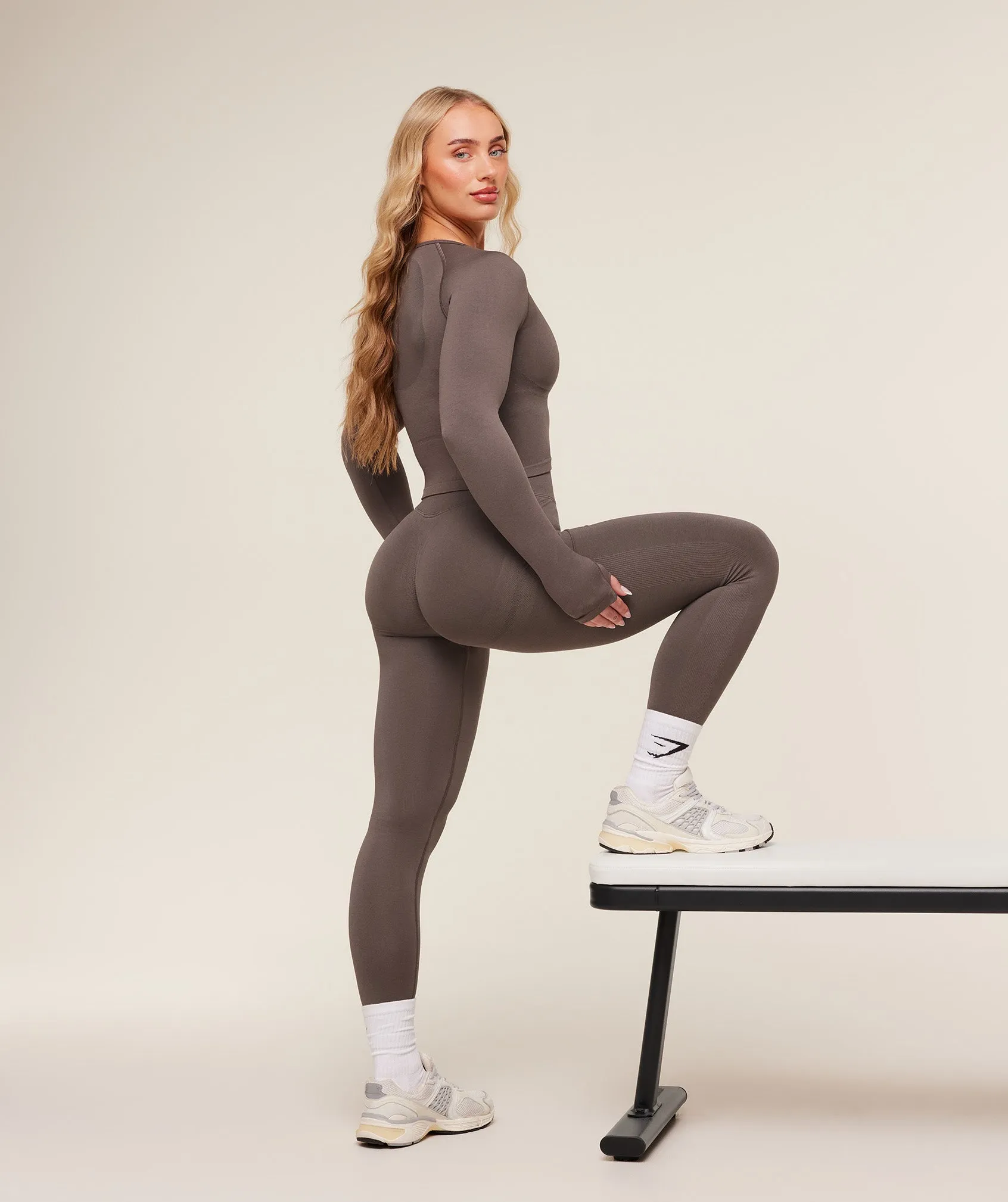 Gymshark Lift Seamless Jacket - Cool Brown sold by Gymshark product image thumbnail 5