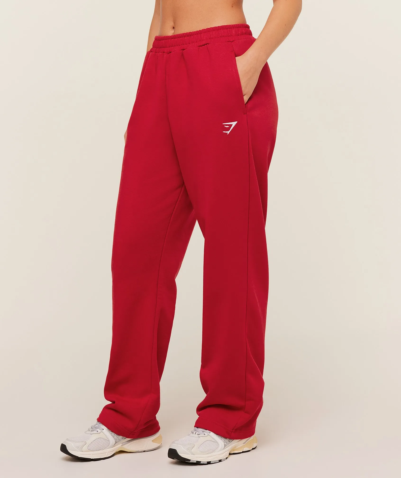 Gymshark Training Fleece Straight Leg Regular Joggers - Carmine Red sold by Gymshark product image thumbnail 3