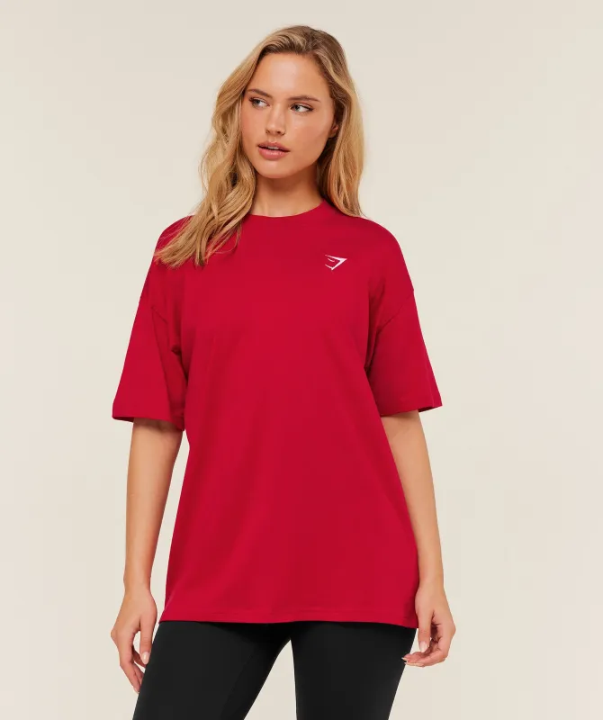 Gymshark Training Oversized T-Shirt - Carmine Red sold by Gymshark
