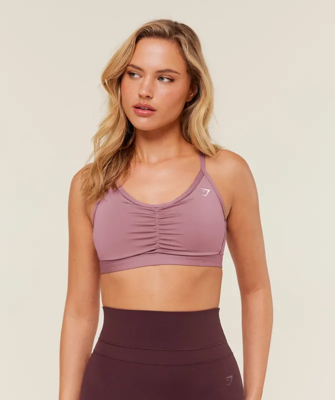 Gymshark Ruched Sports Bra - Calm Pink sold by Gymshark
