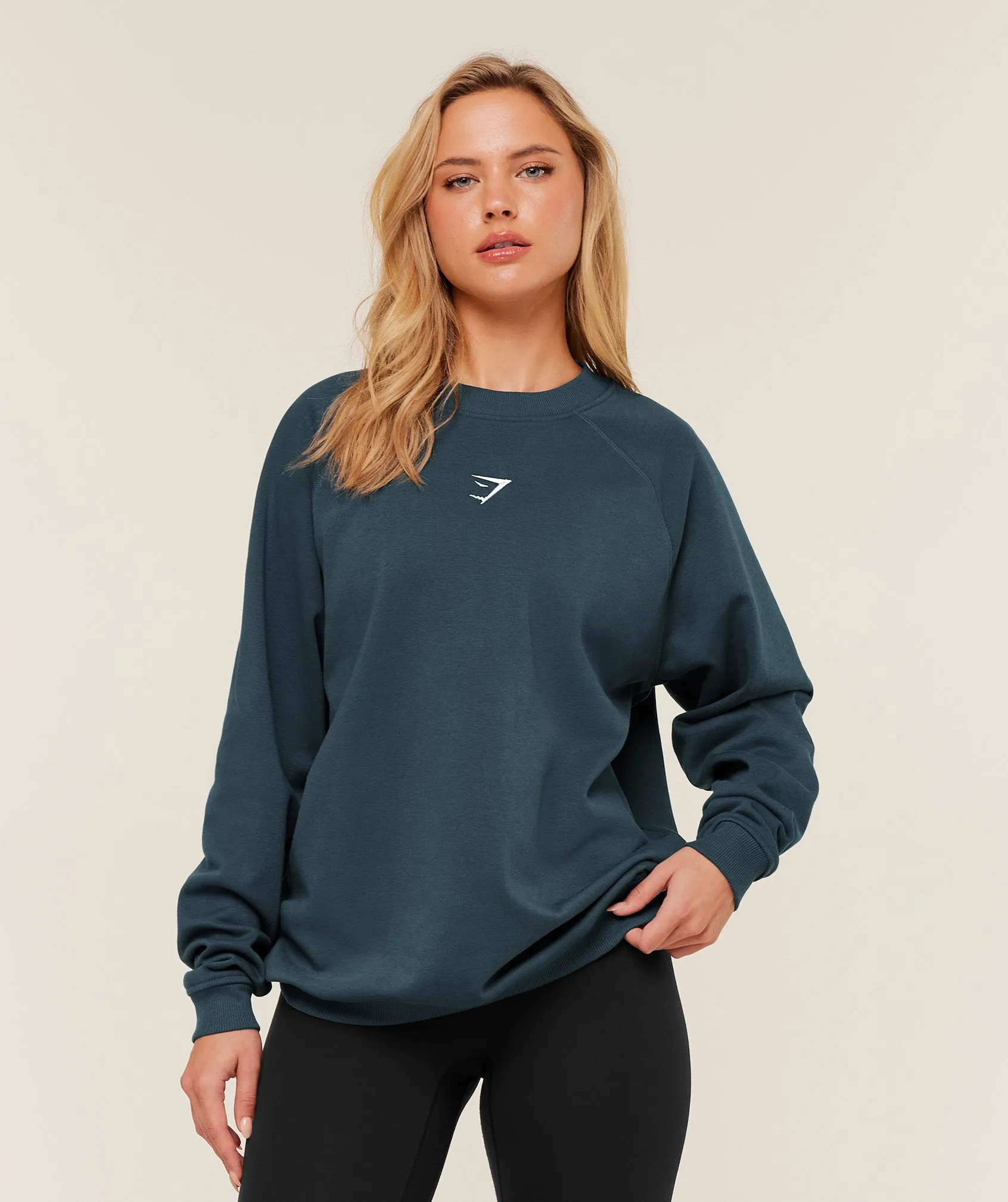 Gymshark Training Oversized Fleece Sweatshirt - GS Stealth Blue sold by Gymshark