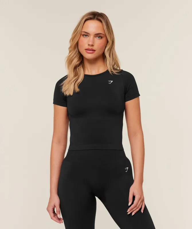 Gymshark Everyday Seamless Short Sleeve Top - GS Black sold by Gymshark