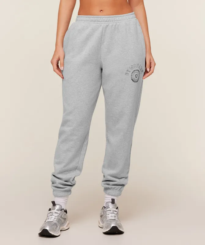 Gymshark Worn Crest Graphic Jogger - Light Grey Core Marl sold by Gymshark
