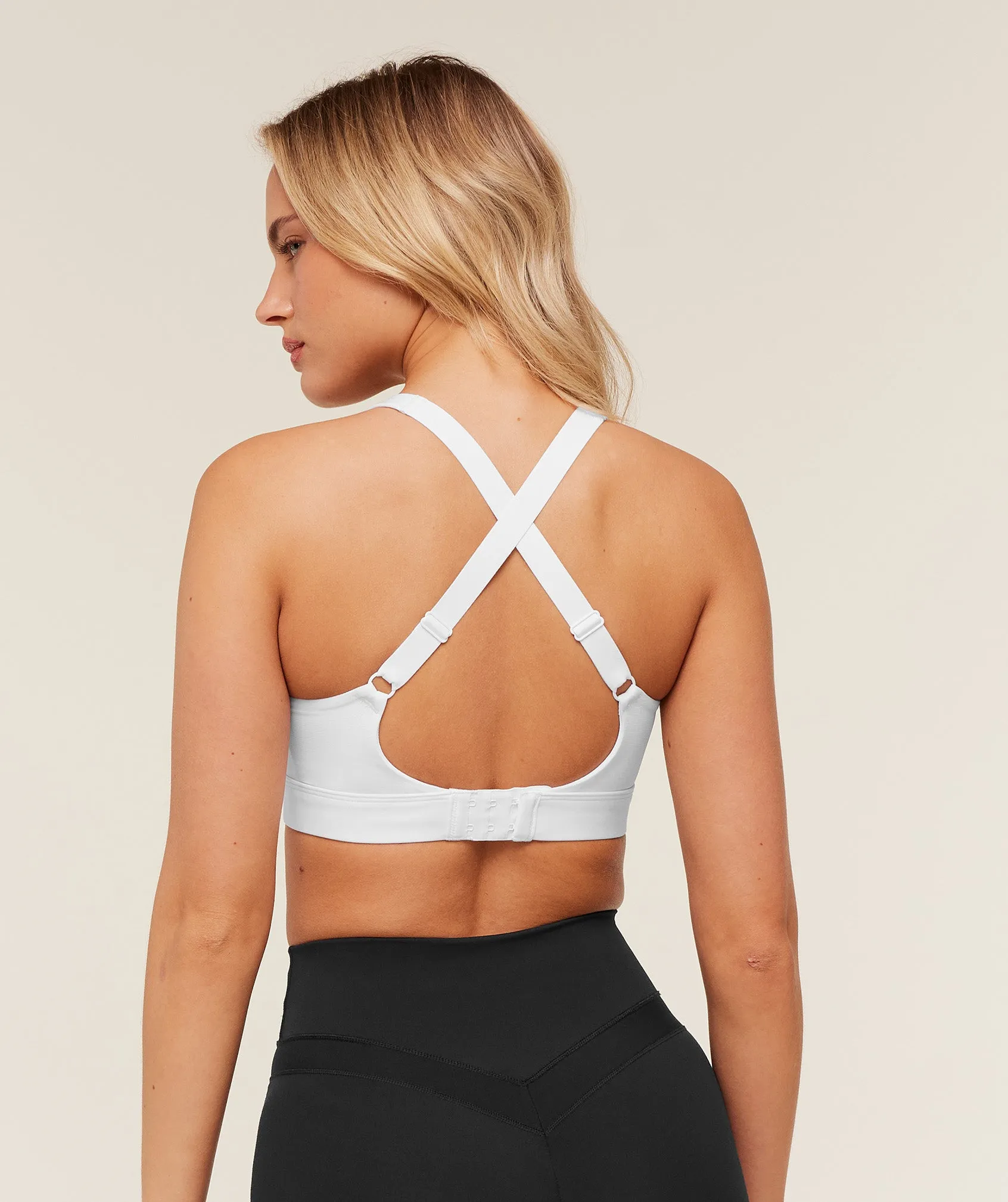 Gymshark High Support Ruched Sports Bra - GS White sold by Gymshark product image thumbnail 2