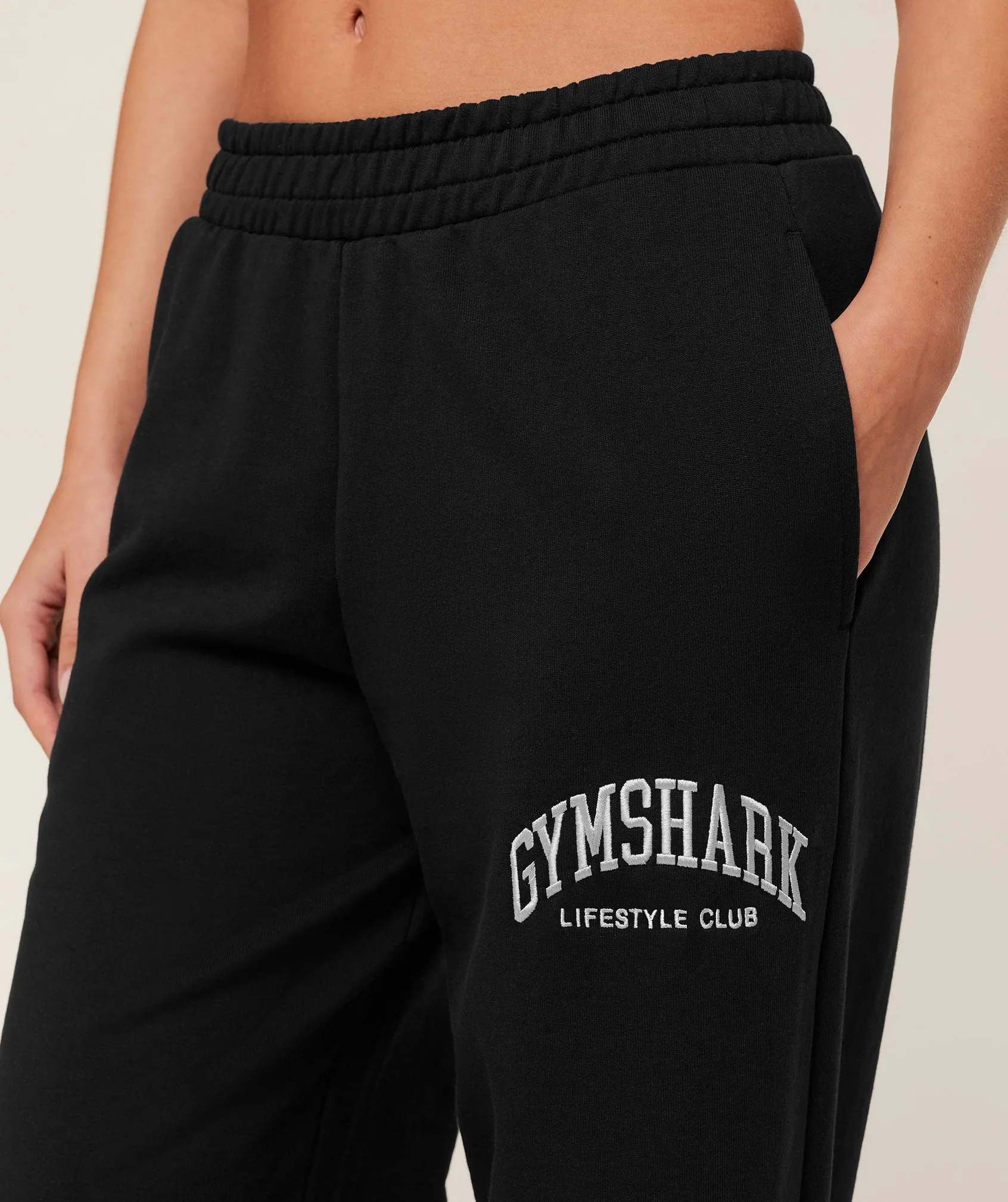 Gymshark Collegiate Graphic Straight Leg Jogger - GS Black sold by Gymshark product image thumbnail 5
